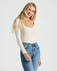 Womens Ribbed Long Sleeve Scoop Neck Tee 3-Pack